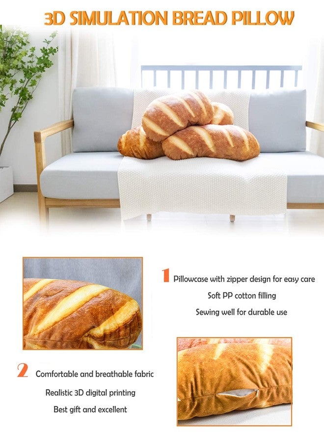 Wepop 40 in 3D Simulation Bread Shape Pillow Soft Lumbar Baguette Back Cushion Funny Food Plush Stuffed Toy - Image 4